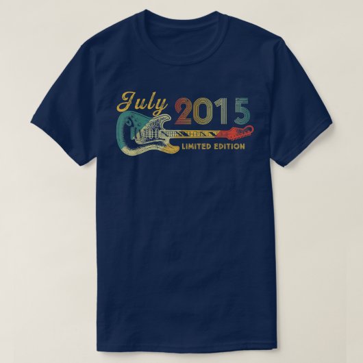 ギター愛好家7歳ギフト2015年7月限定エド Tシャツ (デザイン正面)