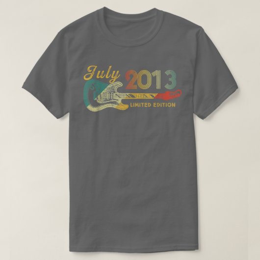 ギター愛好家9歳ギフト2013年7月限定エド Tシャツ (デザイン正面)