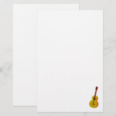 ギター抽象芸術プレーングラフィック 便箋 (正面/裏面)