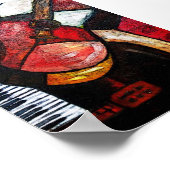 ギター抽象芸術 ポスター (角)