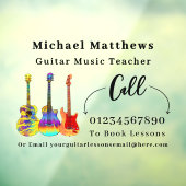ギター教師の音楽レッスン広告 ウィンドウサイン (シート3)