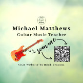 ギター教師の音楽レッスン　広告　QRコード ウィンドウサイン (シート3)