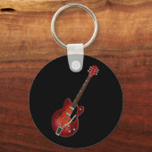 ギター日が差すことホロー体 キーホルダー (正面)
