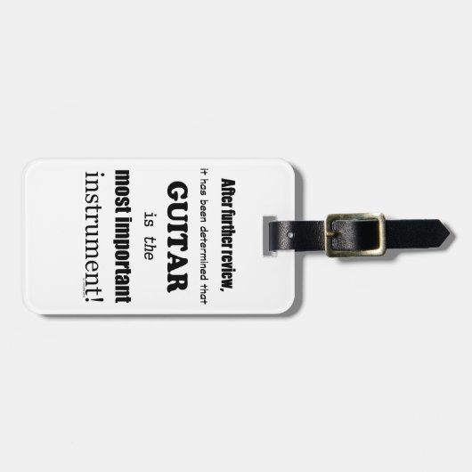 ギター最も重要な楽器 ラゲッジタグ (正面横)