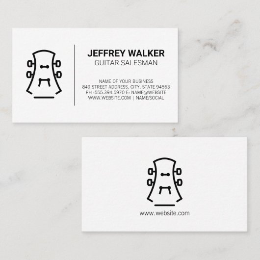 ギター楽器 名刺 (正面/裏面)