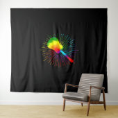 ギター湖の影 愛のギター ギフト 音楽愛好家 タペストリー (インサイチュ(横))