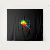 ギター湖の影 愛のギター ギフト 音楽愛好家 タペストリー (正面(横))