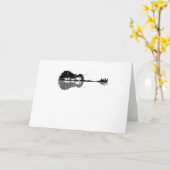 ギター湖 シャドウ ラブ ギター ギフト ミュージック ラバー カード (黄色い花)