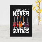 ギター演奏者音楽ギタリストミュージシャンおもしろいバンド カード (黄色い花)