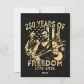 ギター演奏 7月4日 250周年記念 シーズンカード (裏面)