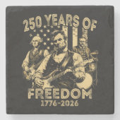 ギター演奏 7月4日 250周年記念 ストーンコースター (正面)