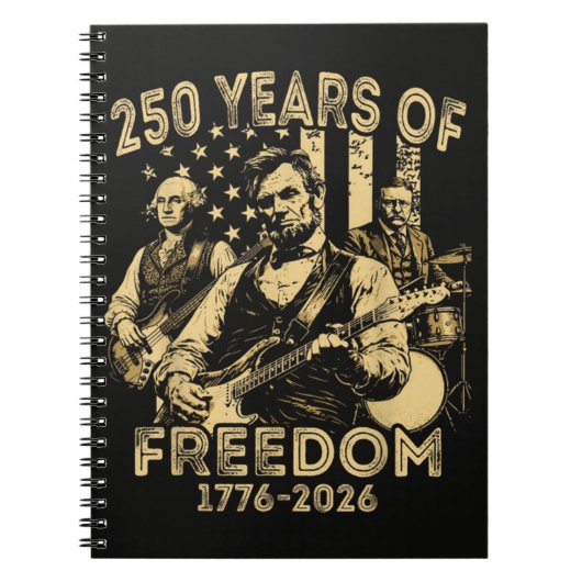 ギター演奏 7月4日 250周年記念 ノートブック (正面)