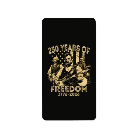 ギター演奏 7月4日 250周年記念 ラベル (正面)