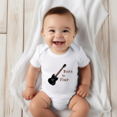 ギター生まれベビーへ遊ことわざ ベビーボディスーツ