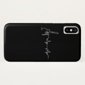 ギター用アコースティックカッコいいギターハートビートギフト Case-Mate iPhoneケース (裏面(横))