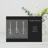 ギター発表会 おしゃれな演奏 招待状 (スタンド正面)