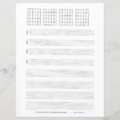 ギター紙の和音、タブ、和音 (正面)