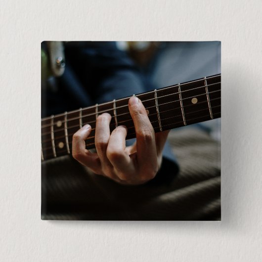 ギター素晴らしー 缶バッジ (正面)