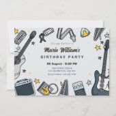 ギター装置の誕生日 招待状 (正面)