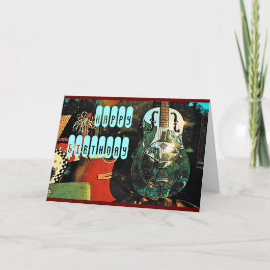 ギター誕生日カード カード (正面)