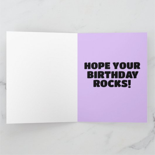 ギター誕生日グリーティングカード カード (内部)