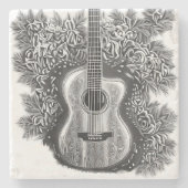ギター調和コースター ストーンコースター (正面)