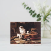 ギター遊が可愛い子猫いけな猫 ポストカード (スタンド正面)