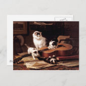 ギター遊が可愛い子猫いけな猫 ポストカード (正面/裏面)