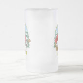 ギター遊のサンタクロース |クリスマス フロストグラスビールジョッキ (中央)