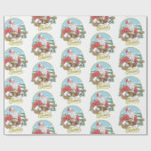 ギター遊のサンタクロース |クリスマス ラッピングペーパー (フラット)