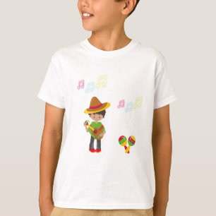 ギター遊の音色とマラカス音楽ノート Tシャツ