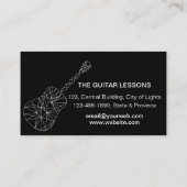 ギター金ゴールド先生DJミュージシャン幾何学模様 名刺 (裏面)