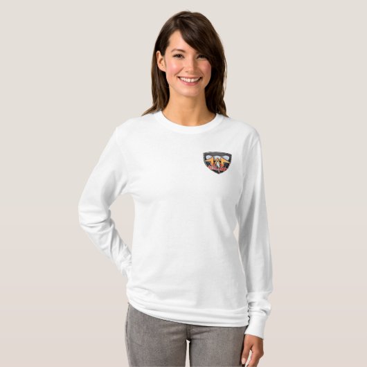 ギター長袖女性用Tシャツ付きメタファント Tシャツ (正面フル)