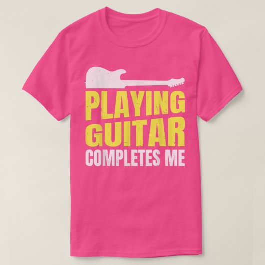 ギター音楽ギタリスト遊のギターが完成 Tシャツ (デザイン正面)