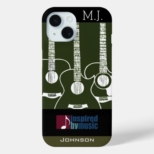 ギター音楽グラフィックインスパイアー Case-Mate iPhoneケース (裏面)