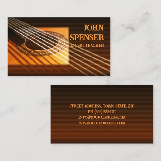 ギター音楽チューターの名刺 名刺 (正面/裏面)