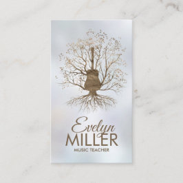 ギター音楽ツリー – 金ゴールドとブラウンズ 名刺