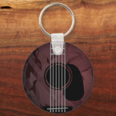 ギター音楽ミニマルモダンリストキーチェーン キーホルダー (裏面)