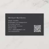 ギター音楽先生カスタムQRコード 名刺 (裏面)