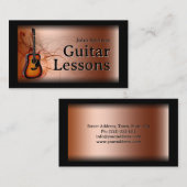 ギター音楽先生ブラウンビジネスカード 名刺 (正面/裏面)
