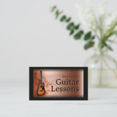 ギター音楽先生ブラウンビジネスカード 名刺 (スタンド正面)