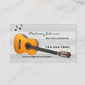 ギター音楽先生レッスンアポイントメントカード 予約カード (正面)