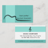 ギター音楽先生レッスン音響ミニマル 名刺 (正面/裏面)