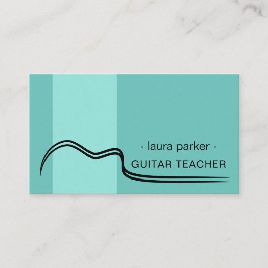 ギター音楽先生レッスン音響ミニマル 名刺 (正面)