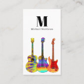ギター音楽先生QRコードソーシャルメディアカスタム 名刺 (正面)