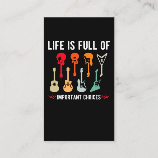 ギター音楽好きのアコースティック・エレキギタリスト 名刺 (正面)