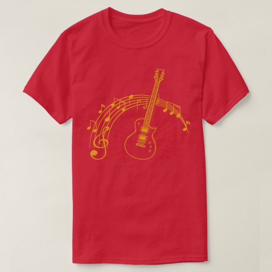 ギター音楽愛好家ギター508 Tシャツ (デザイン正面)