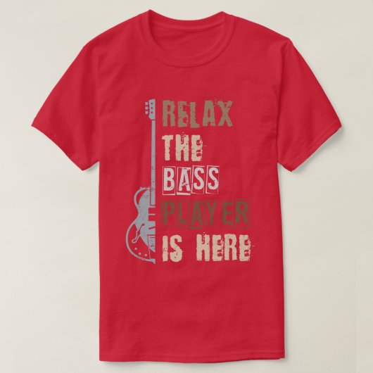ギター音楽愛好家バスストバスギター Tシャツ (デザイン正面)