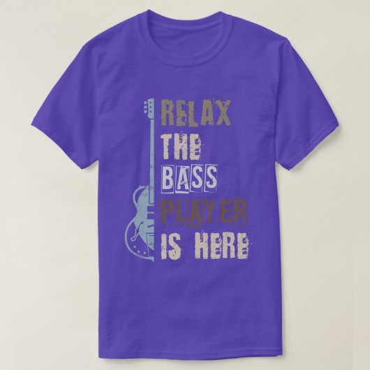 ギター音楽愛好家バスストバスギター Tシャツ (デザイン正面)