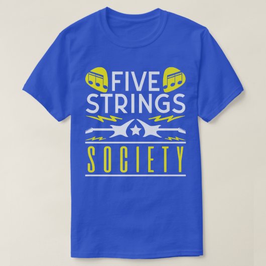 ギター音楽愛好家5弦Society504 Tシャツ (デザイン正面)